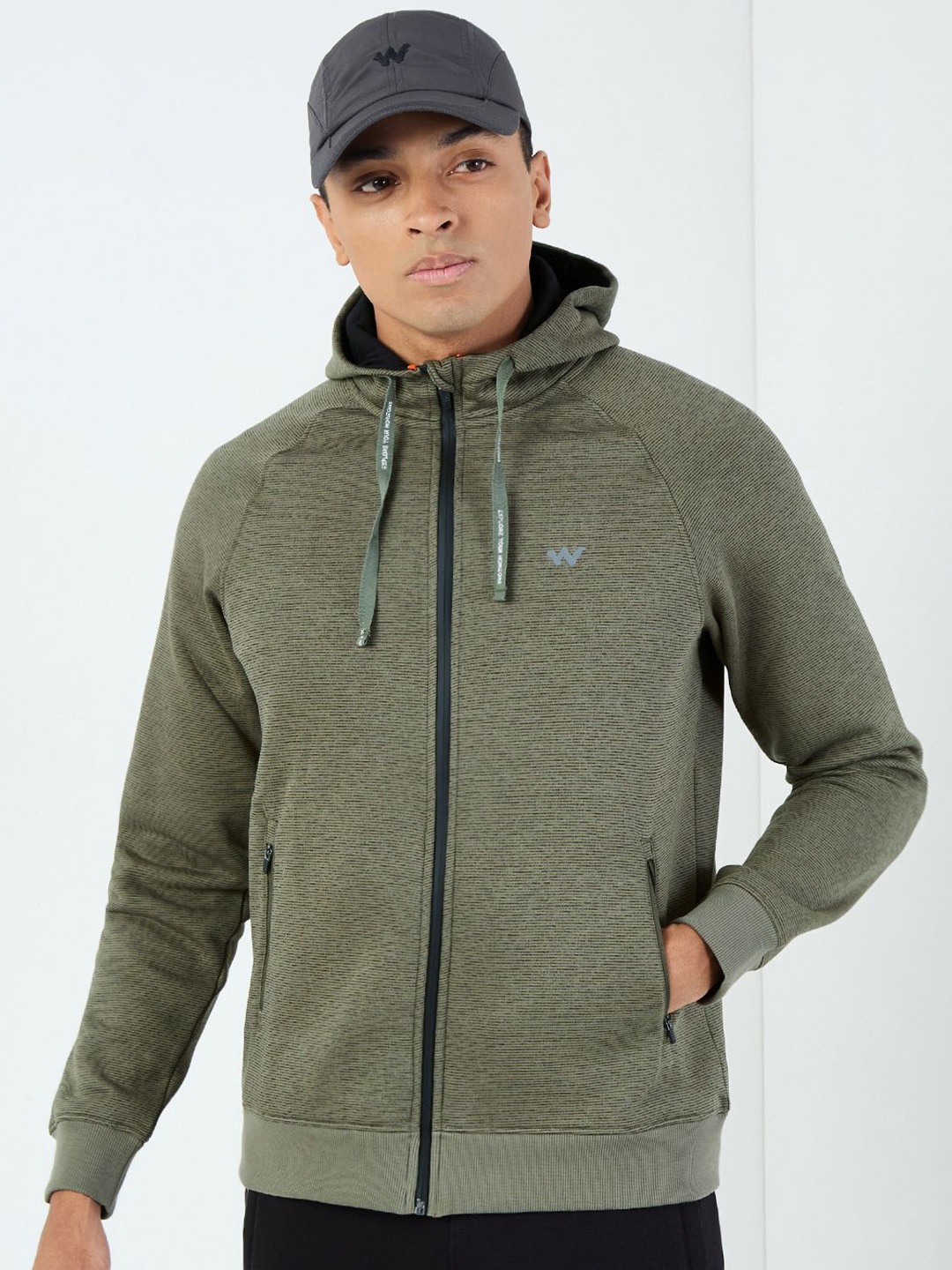 

Wildcraft Men Solid Hood Cotton Front-Open Sweatshirt, Grey