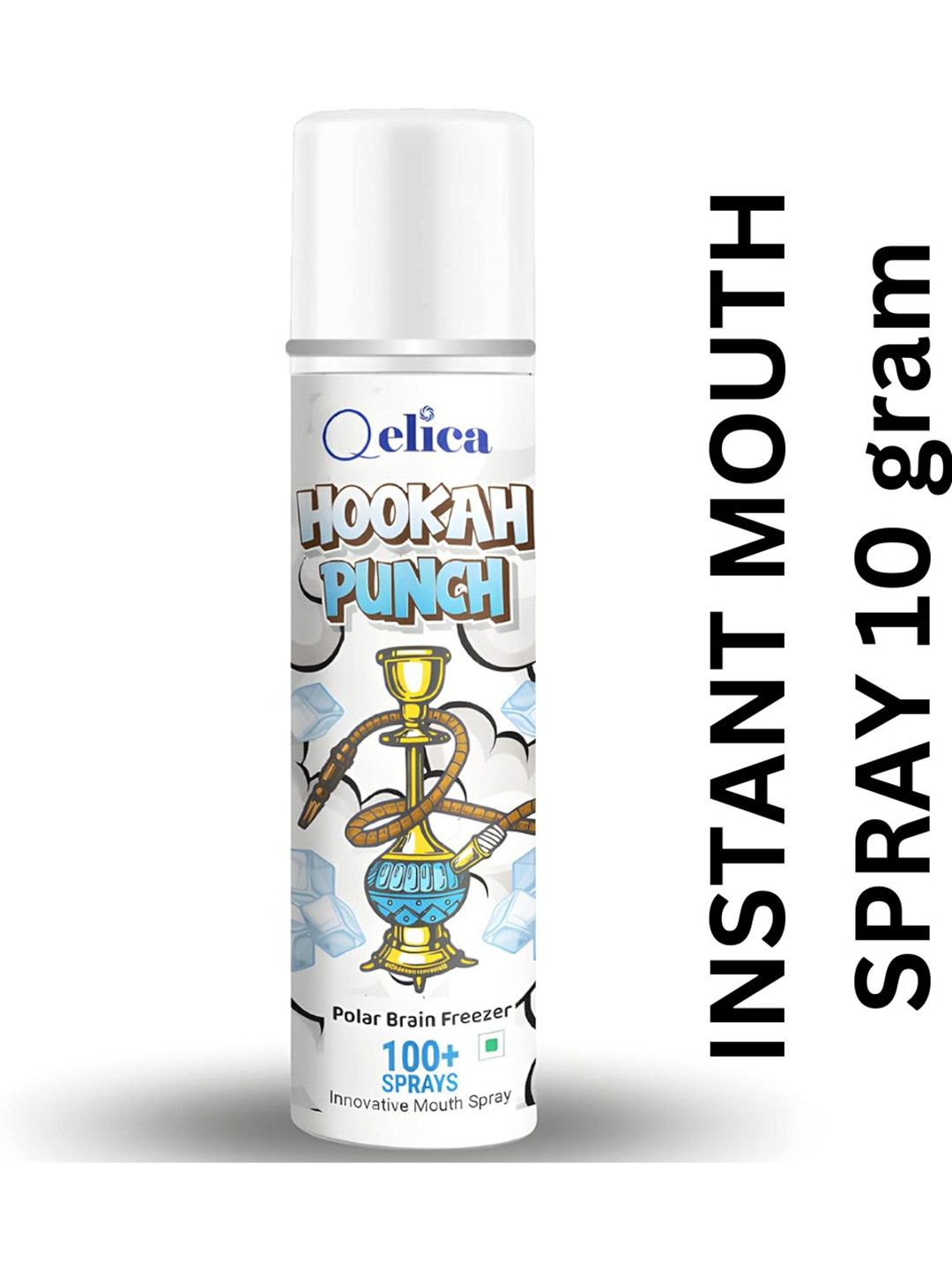 

Qelica Hookah Punch Polar Brain Freezer Fresh Breath Spray-10g, White