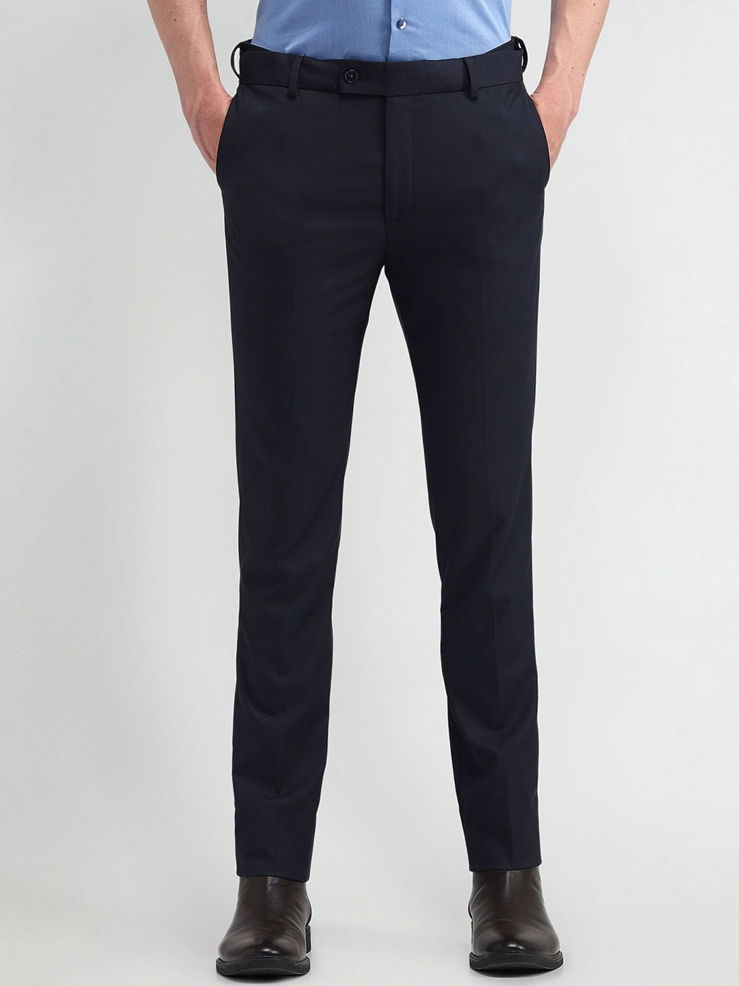

Arrow Men Urban Slim Slim Fit Trousers, Blue