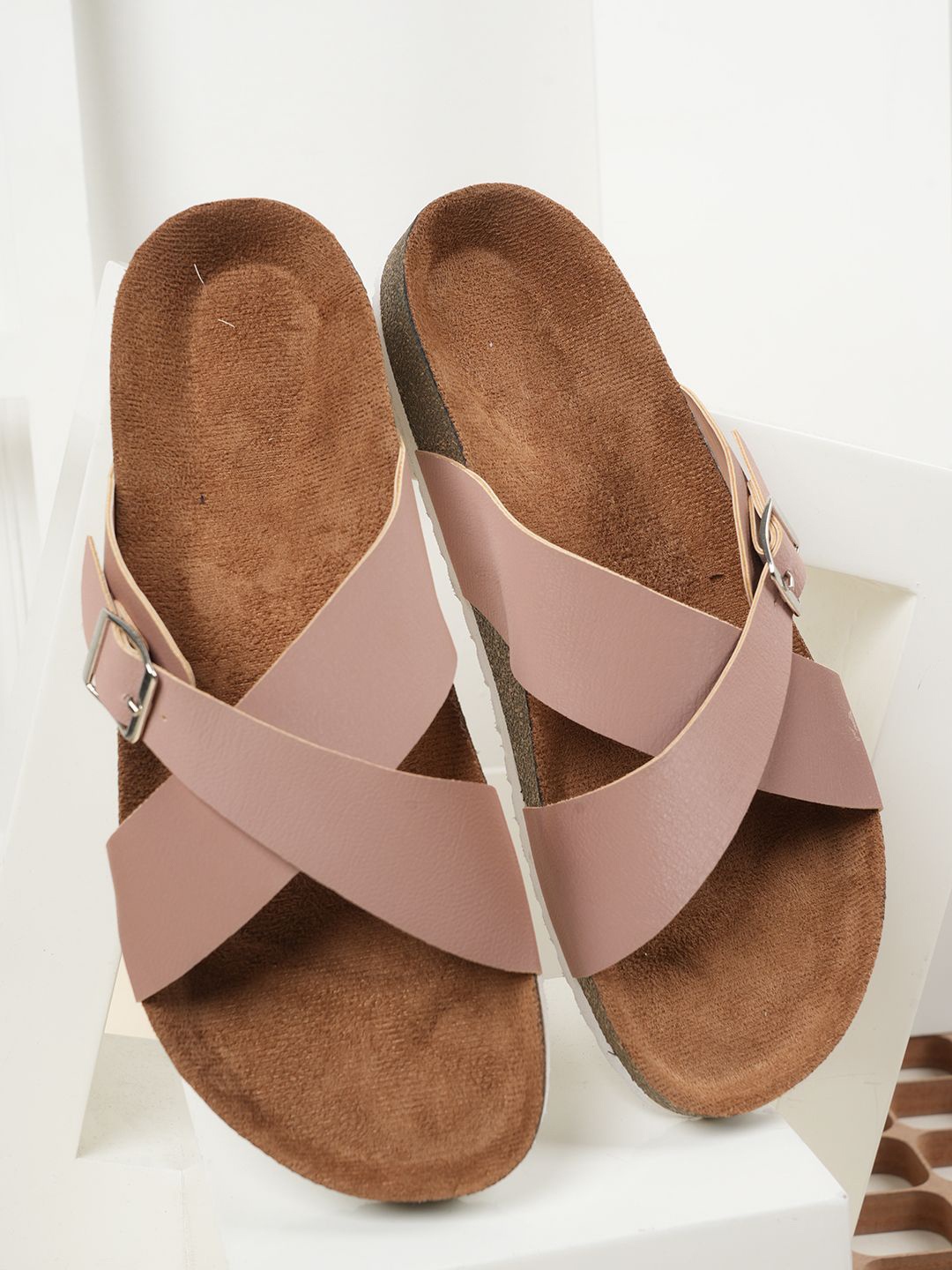 

MOZAFIA Women Open Toe Flats with Bows, Pink