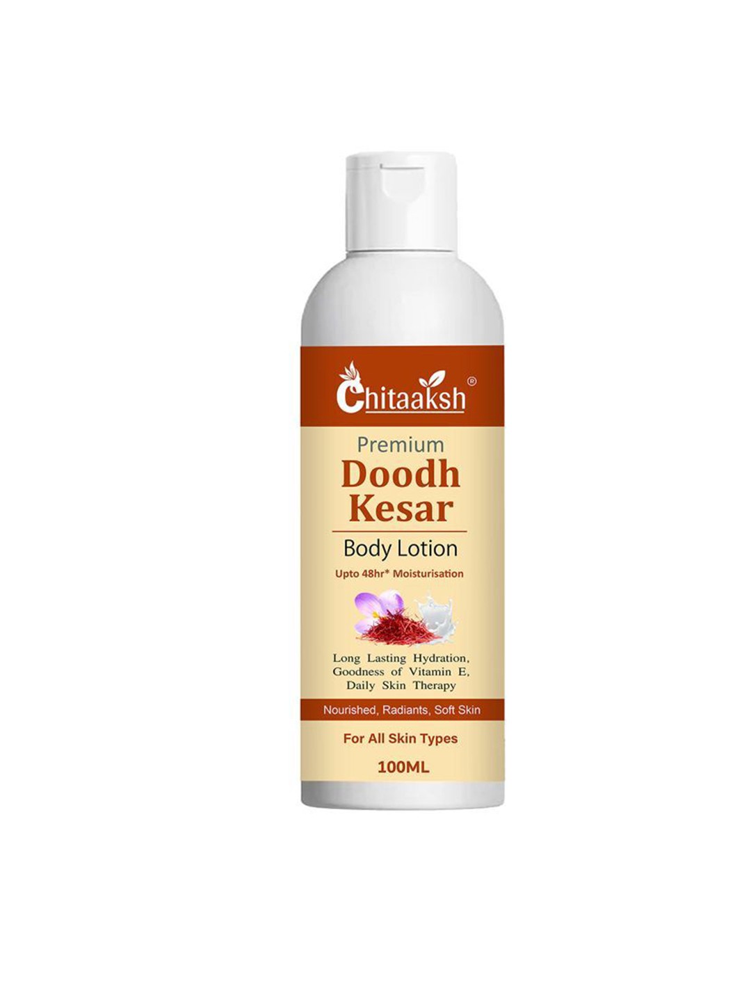 

Chitaaksh Doodh Kesar Body Lotion- 100 ml, White