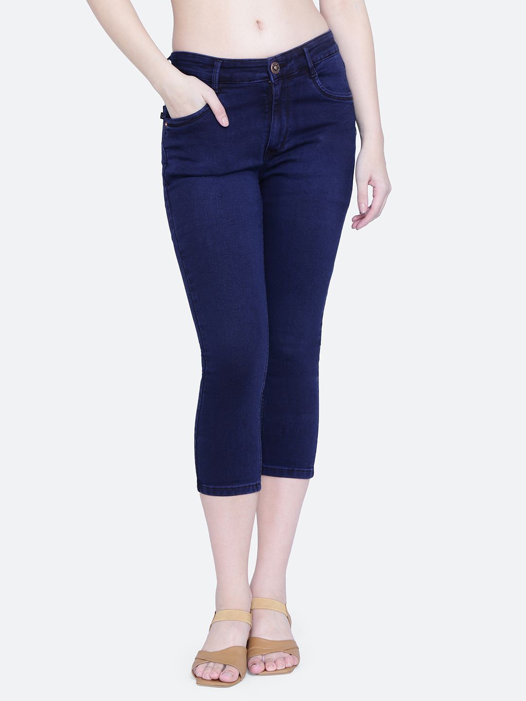 

FCK-3 Women Capris, Navy blue