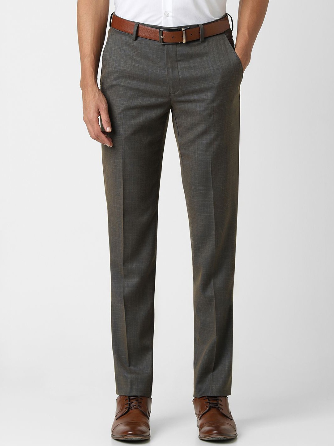 

Van Heusen Men Slim Fit Trousers, Grey