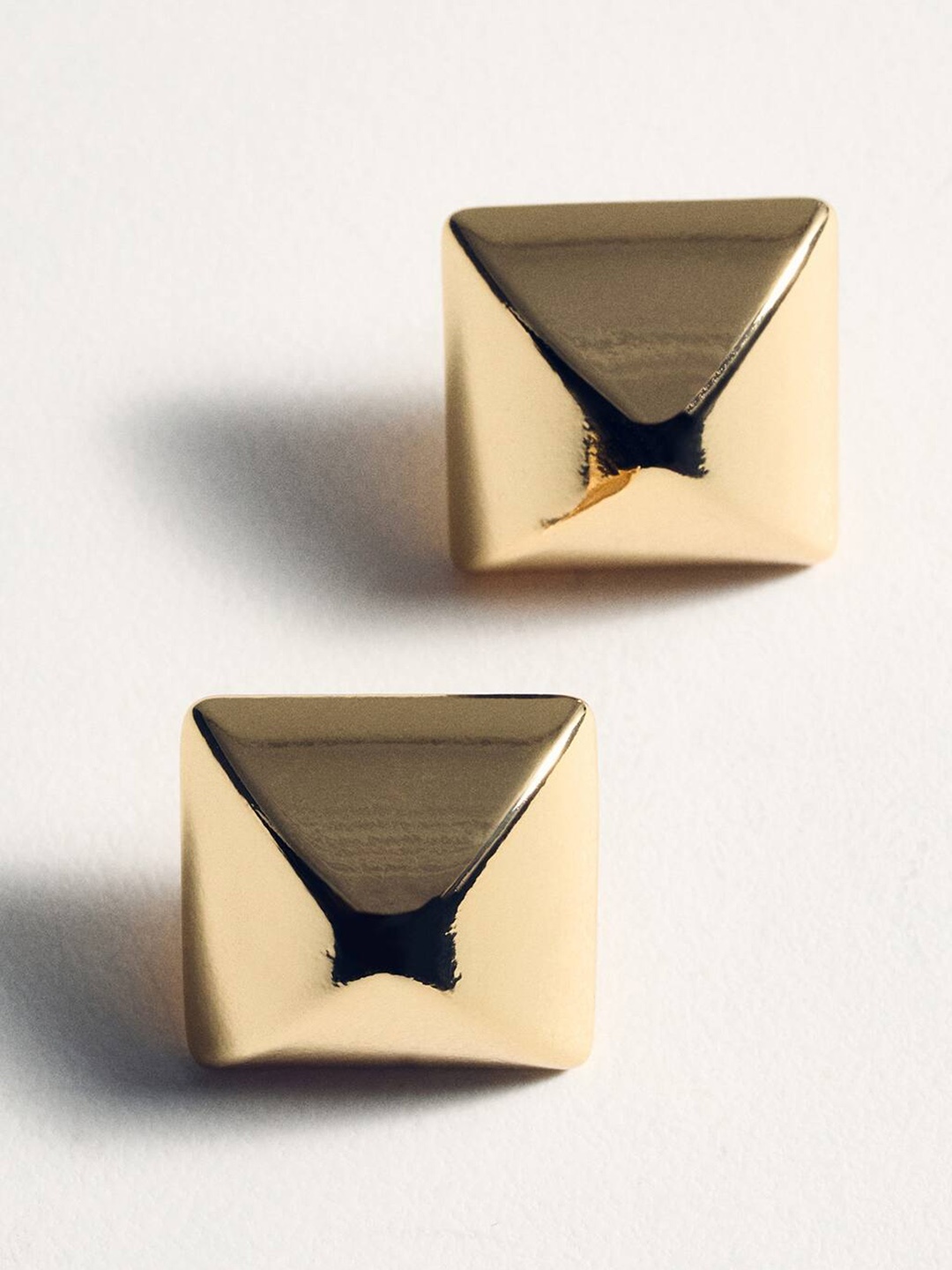 

MANGO Square Studs Earrings, Gold