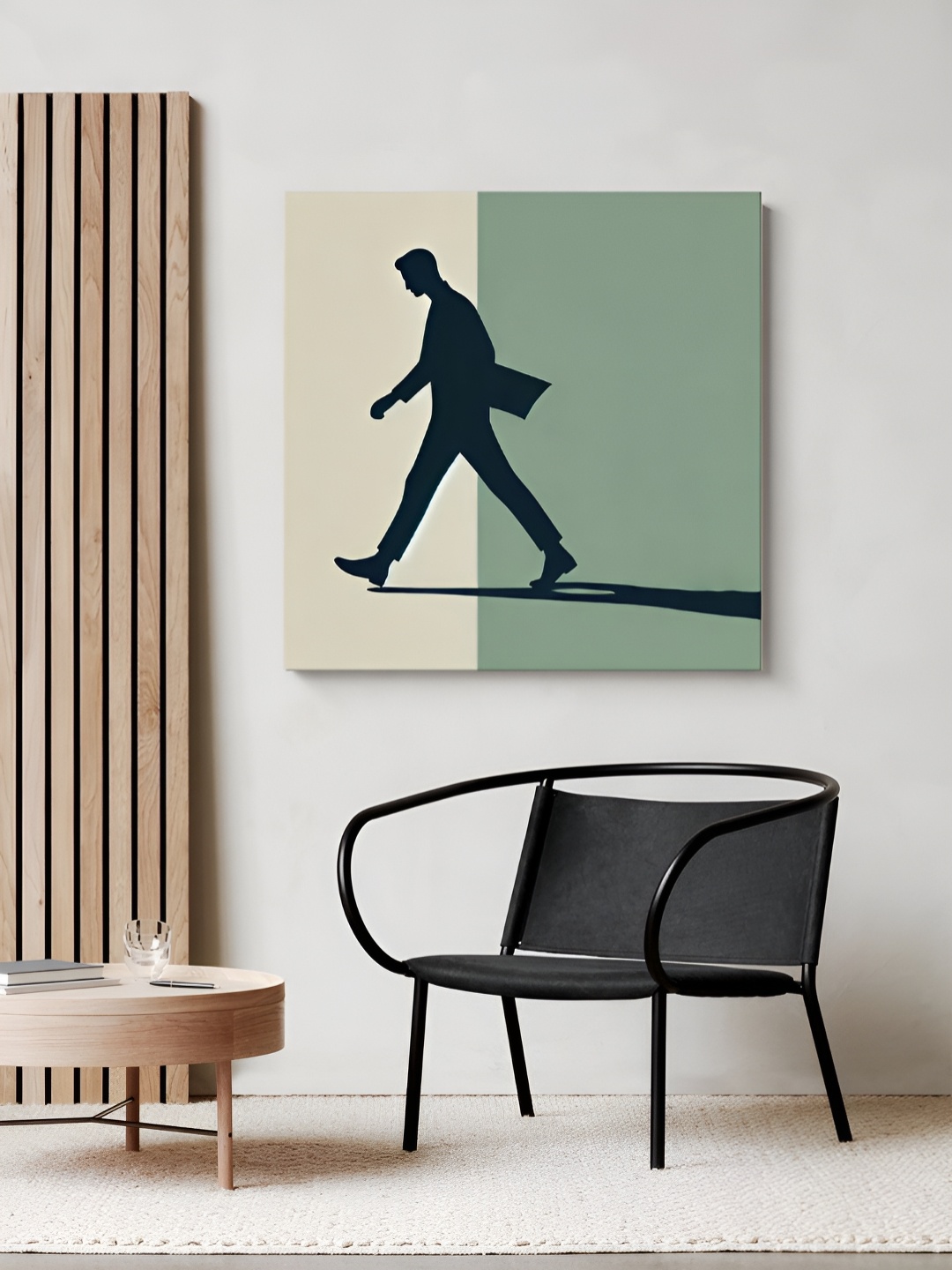 

999Store Green & Black Walking Silhouette Canvas Wall Art