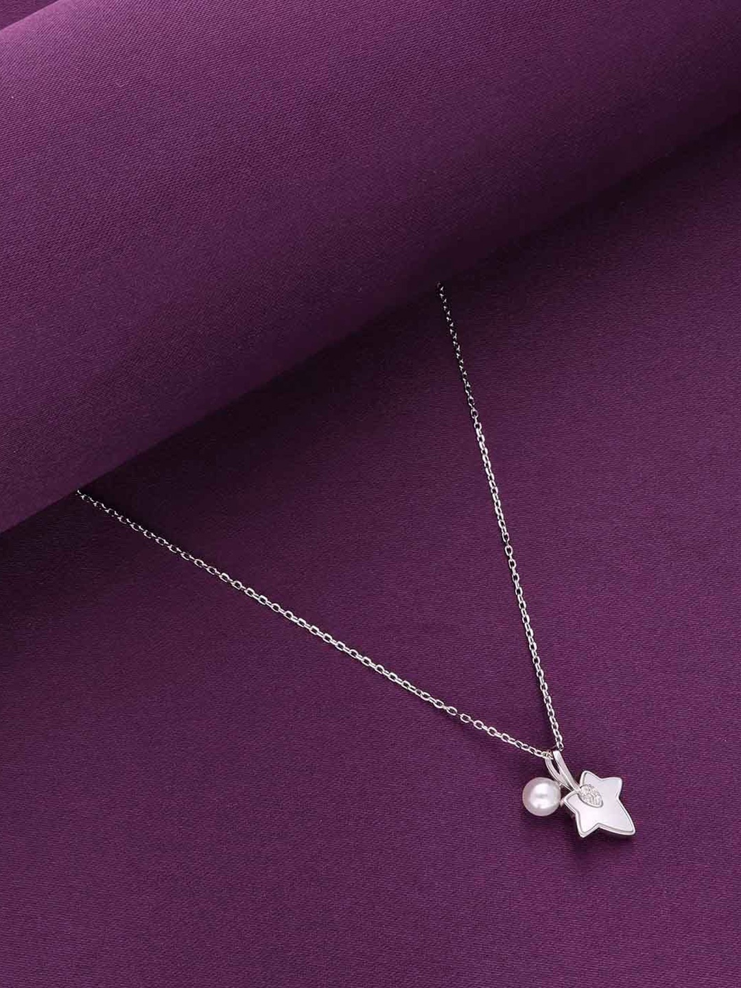 

KAI JEWEL 925 Sterling Silver Rhodium-Plated Pearls Beaded Pendant