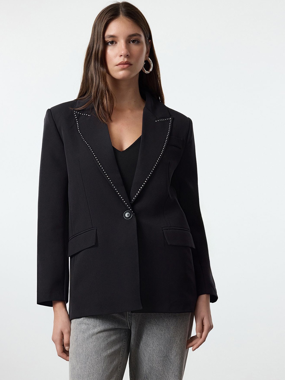 

Trendyol Women Longline Open Front Jacket, Na