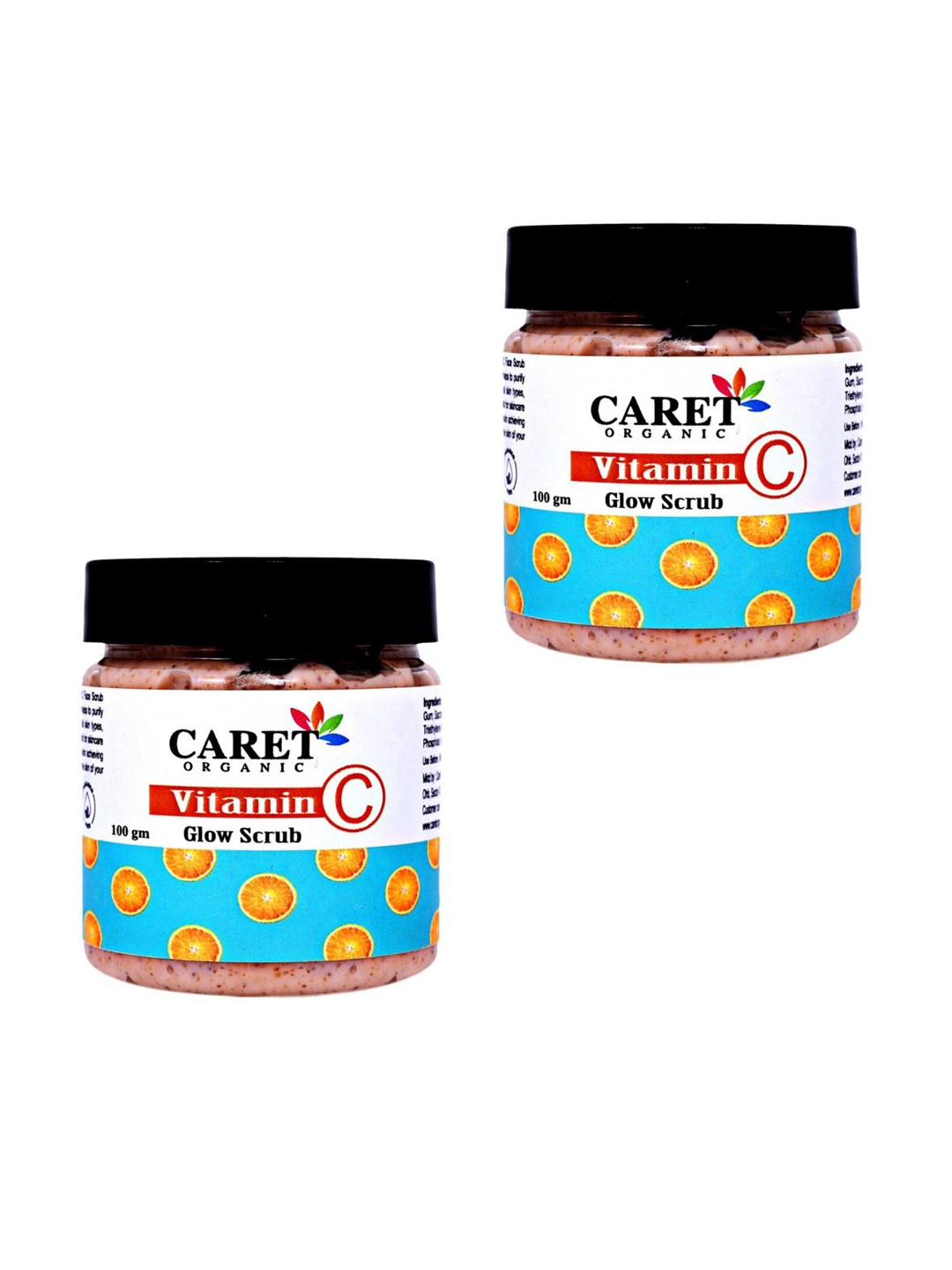 

CARET ORGANIC Set Of 2 Vitamin C Glow Scrub - 100 g Each, White