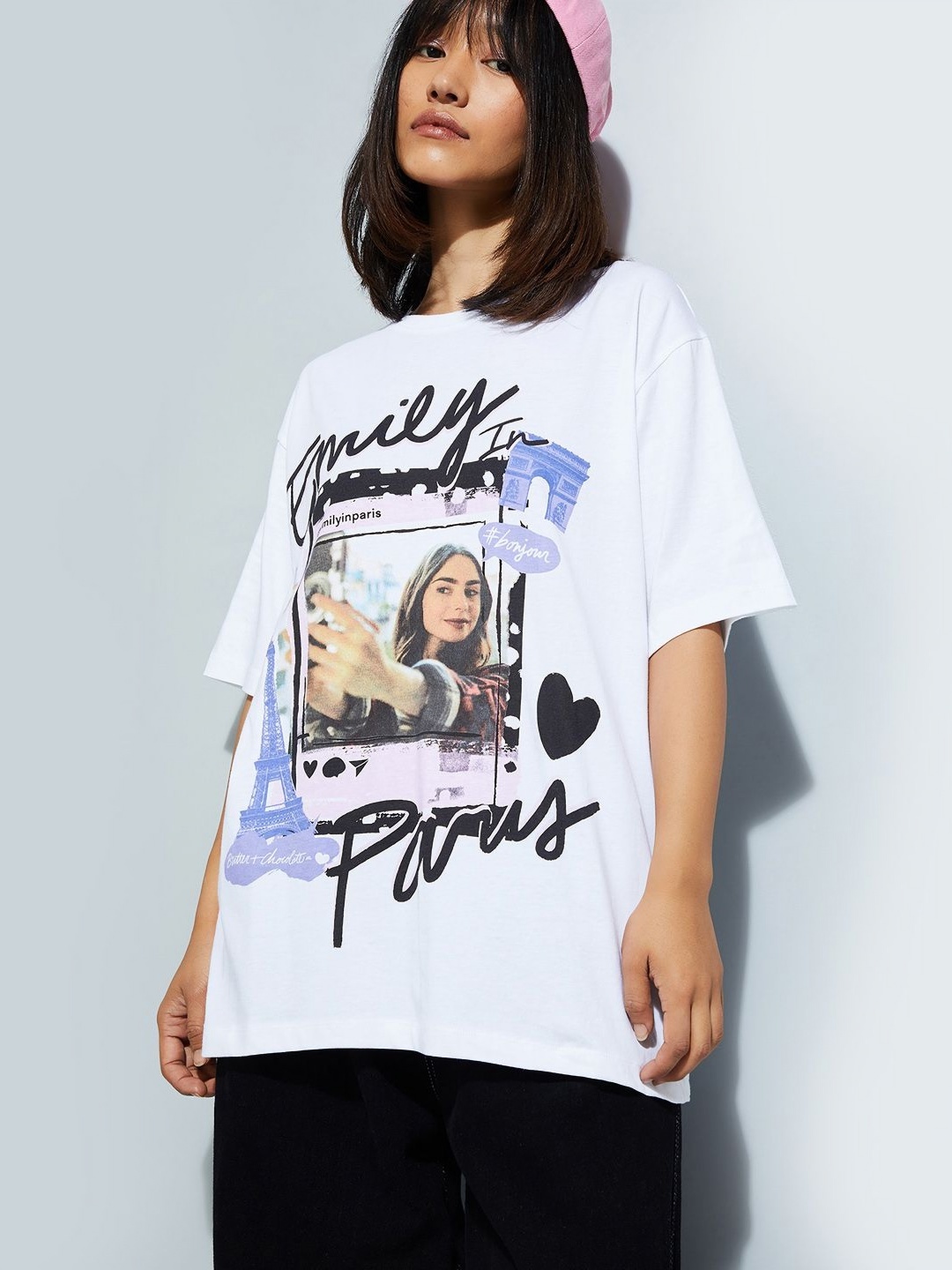 

max URB_N Women Emily In Paris Printed T-shirt, White
