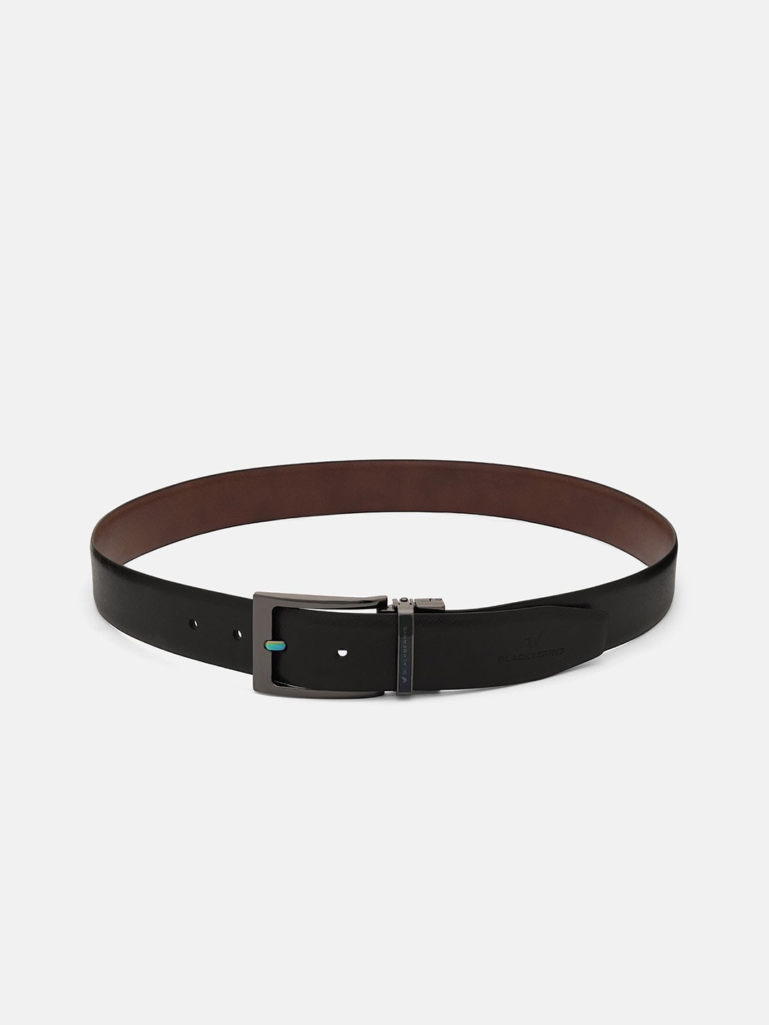 

Blackberrys Men Leather Reversible Belt, Black