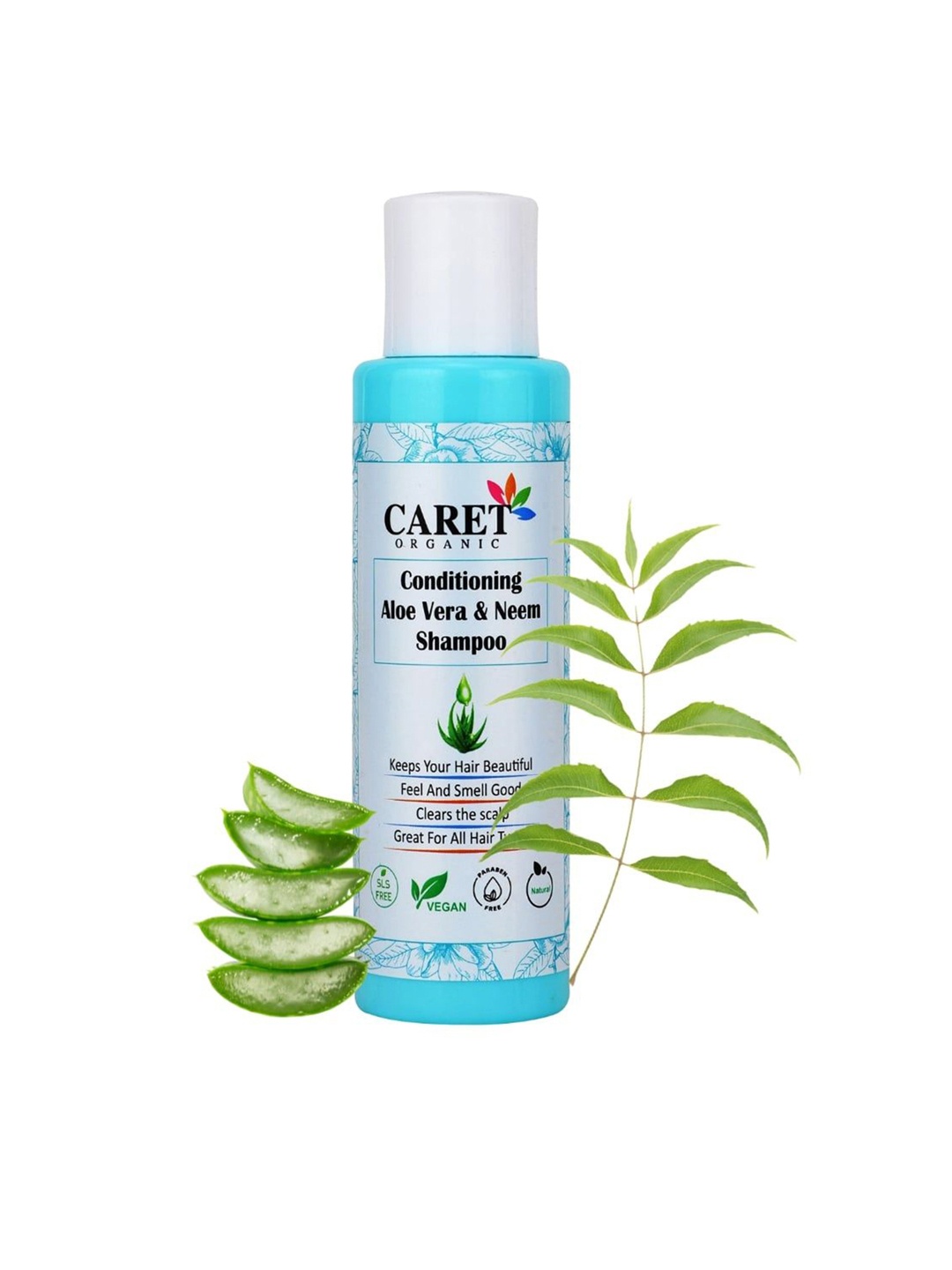 

CARET ORGANIC Set Of 2 Conditioning Aloevera & Neem Shampoo -100ml Each, White