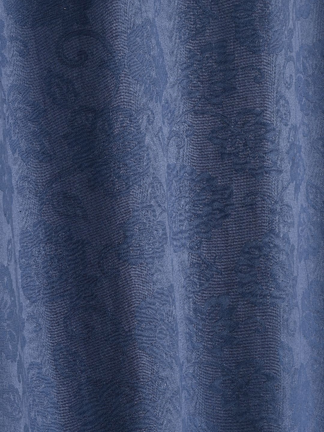 

Saral Home Blue Floral Room Darkening Cotton Window Curtain
