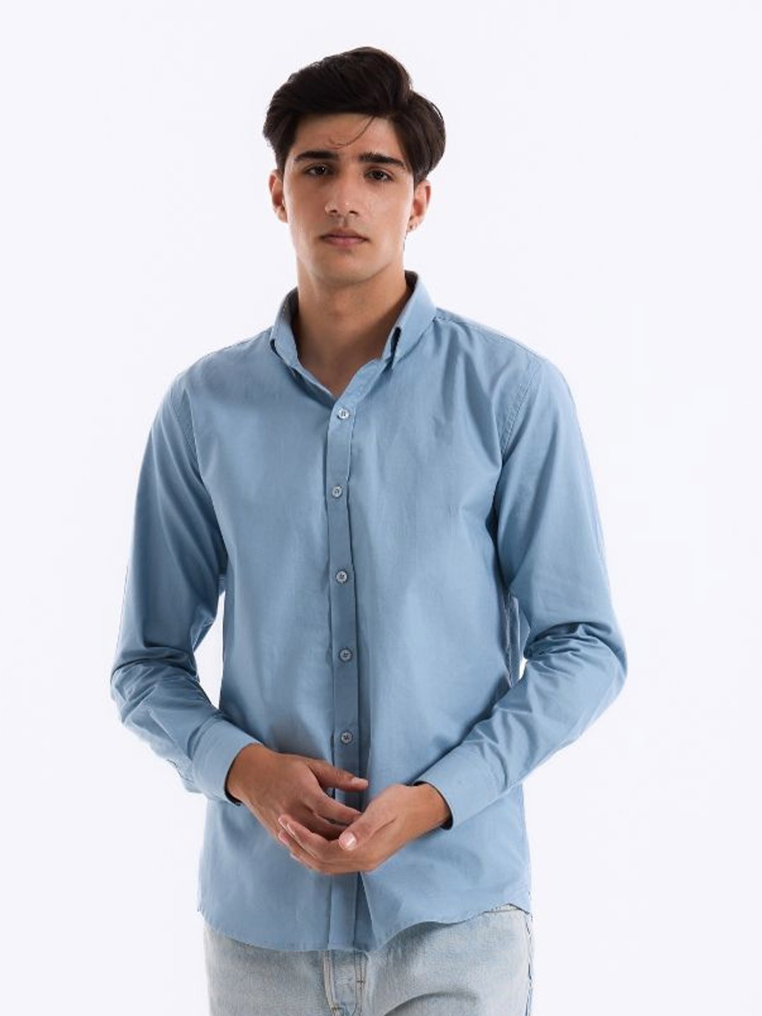 

Beyours Men Standard Opaque Casual Shirt, Blue