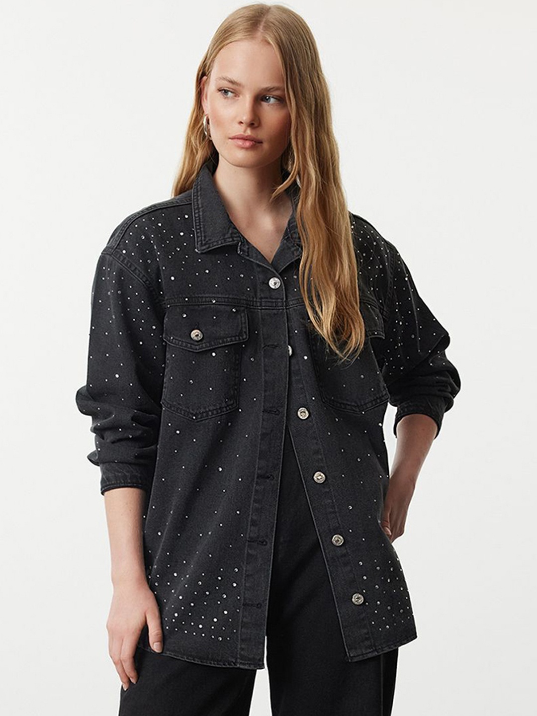 

Trendyol Women Longline Bomber Jacket, Na