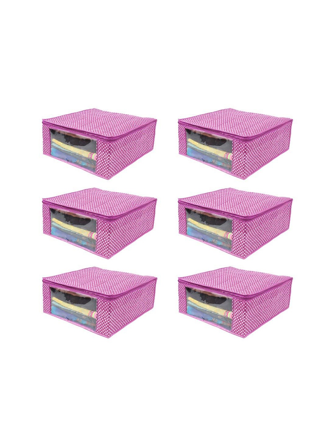 

prettykrafts Pink Set of 6 Regular Drawer Organiser Organisers