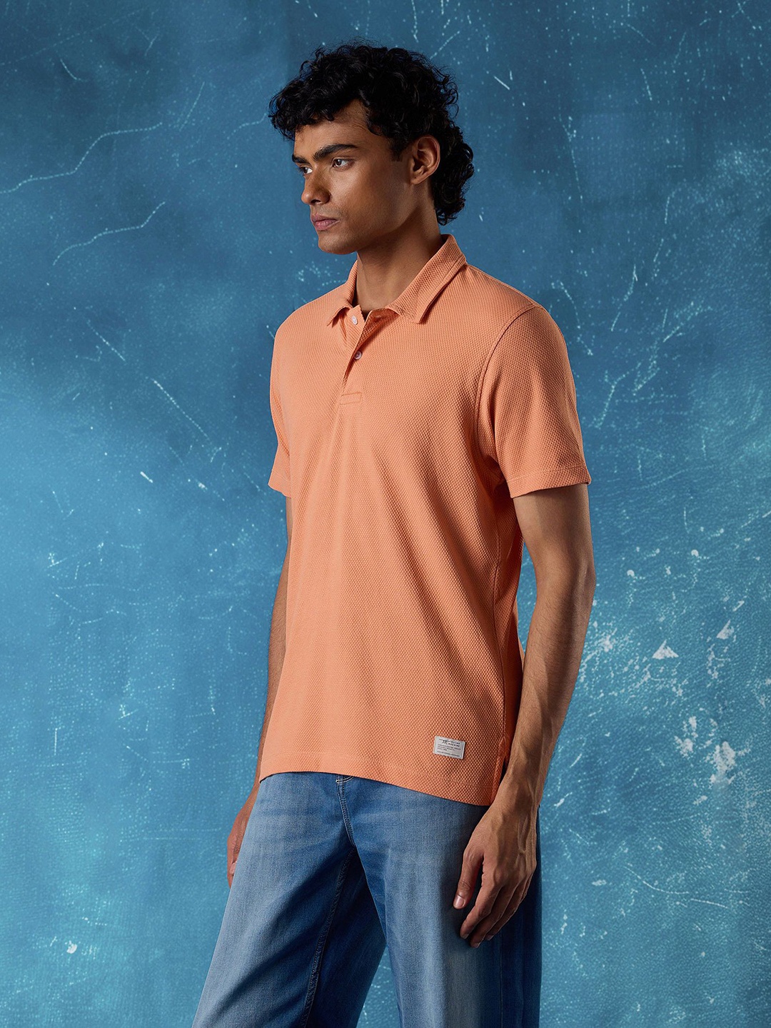 

Flying Machine Men Solid Polo Collar Cotton T-shirt, Brown
