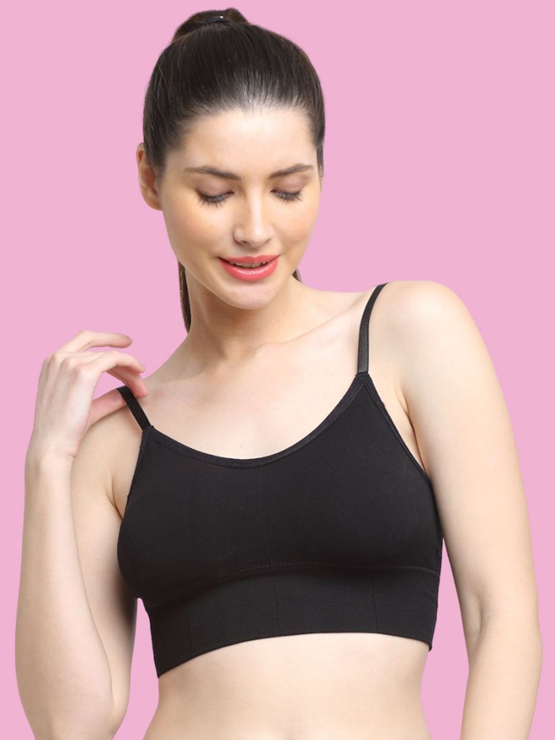 

Friskers Women's Full Coverage Lightly Padded T-Shirt Bra, Black