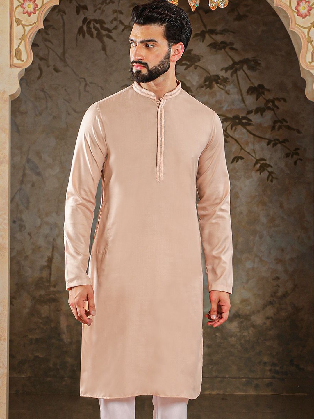 

HOUSE OF DEYANN Men Kurta, Pink