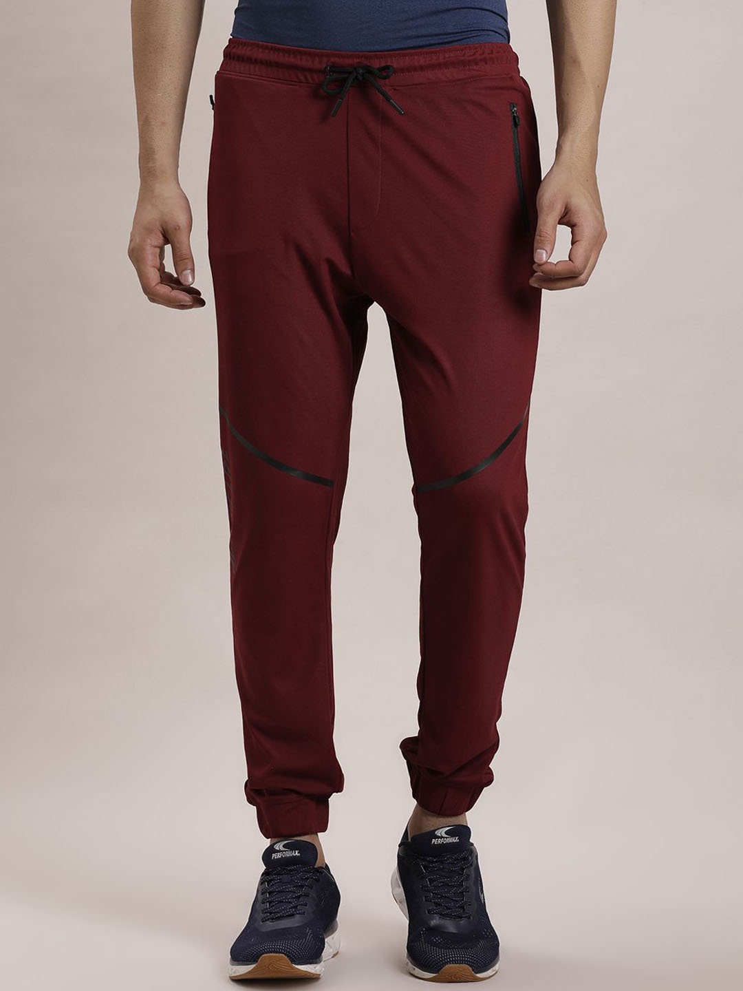 

Turtle Men Mid-Rise Cotton Sports Joggers, Red