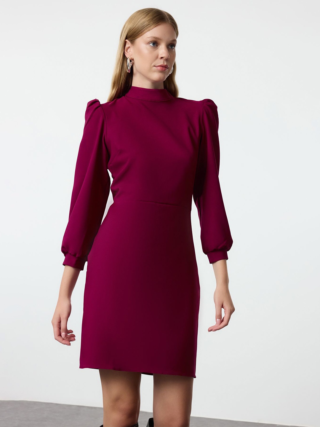 

Trendyol Puff Sleeve Sheath Dress, Na