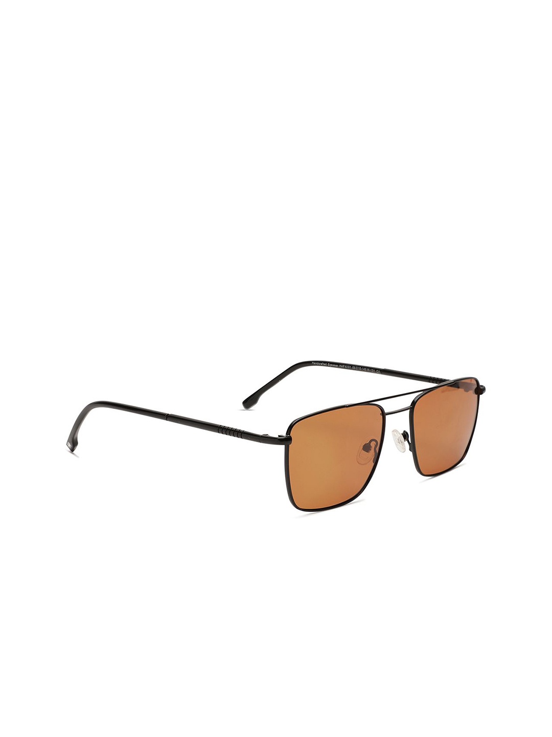 

Specsmakers Unisex Rectangle Sunglasses SMFBKMBR55HAP6101, Brown