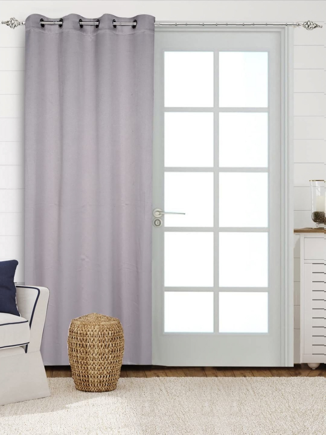 

Saral Home Beige Room Darkening Cotton Door Curtain