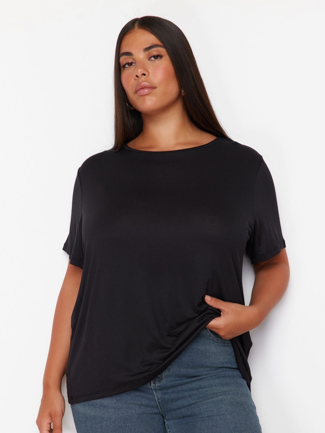

Trendyol Women Drop-Shoulder Sleeves Pockets T-shirt, Na