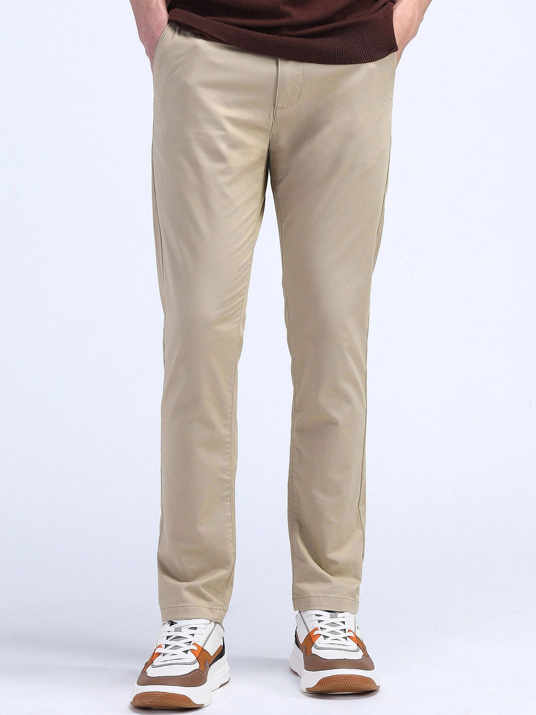 

Flying Machine Men Urban Slim Slim Fit Trousers, Brown