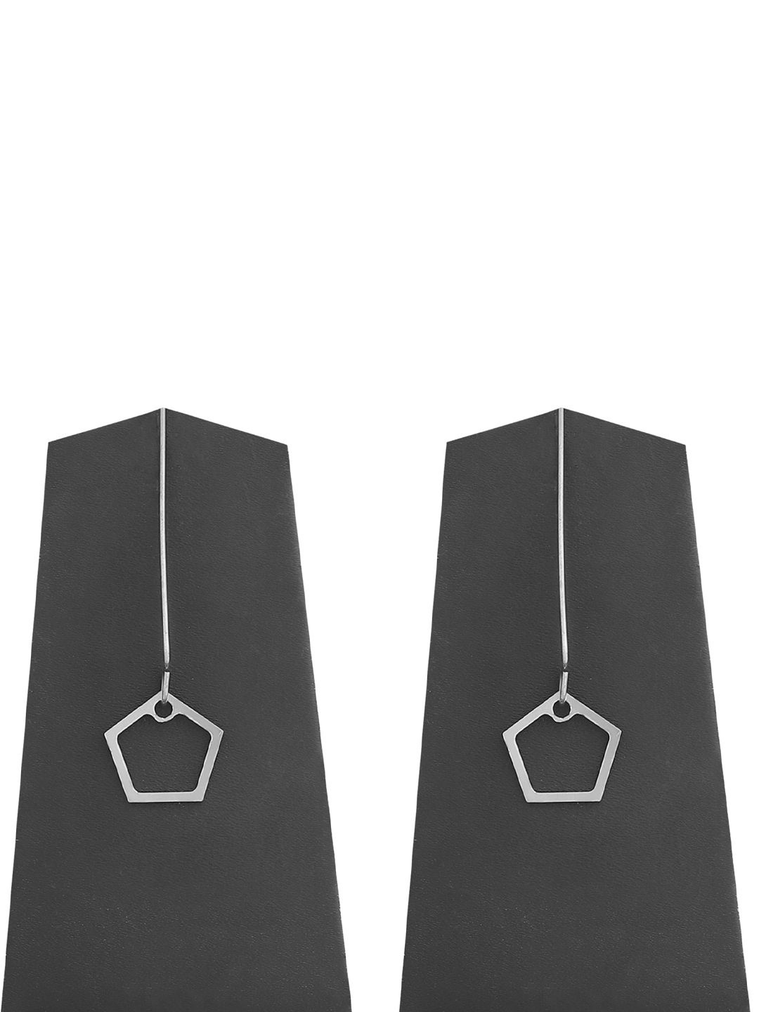 

Goldnera Geometric Drop Earrings, Silver