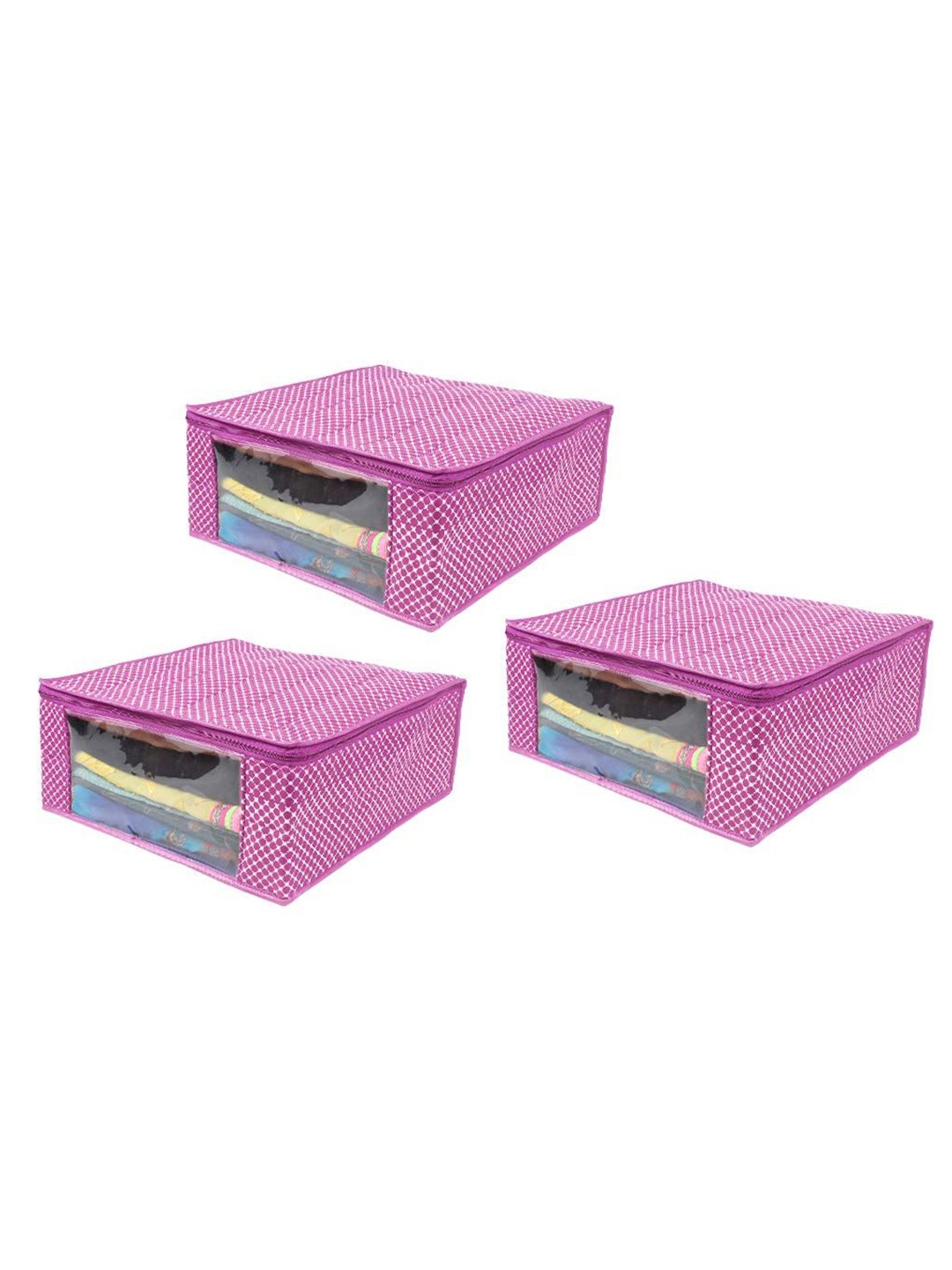 

prettykrafts Pink Set of 3 Regular Drawer Organiser Organisers