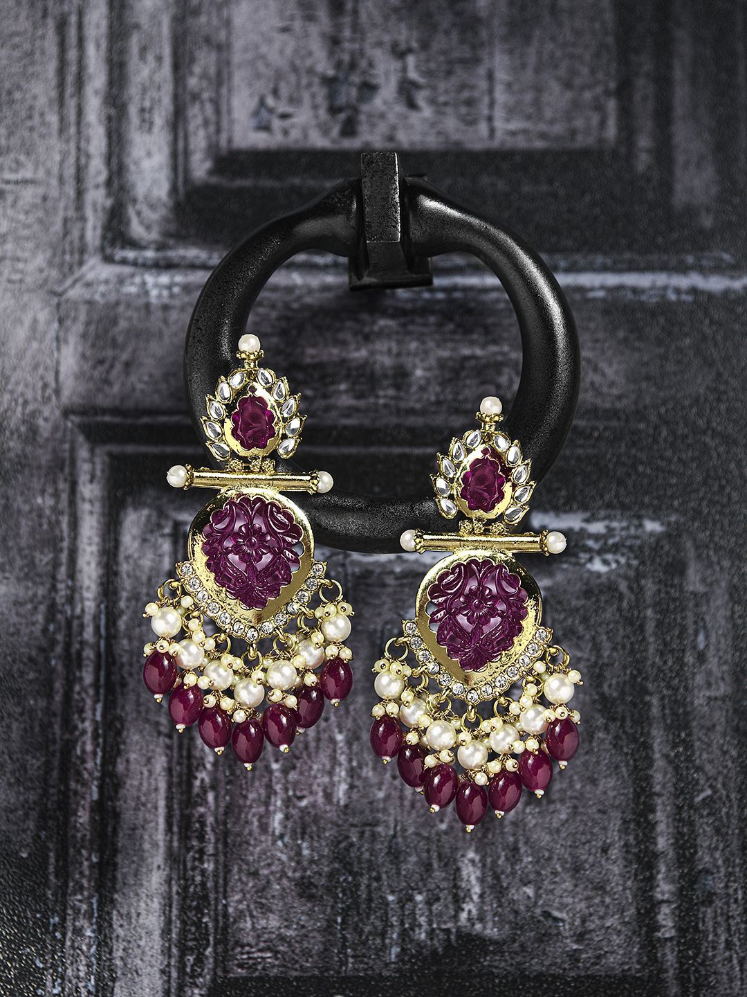 

Kalakrith Milano Contemporary Beaded Drop Earrings, Gold