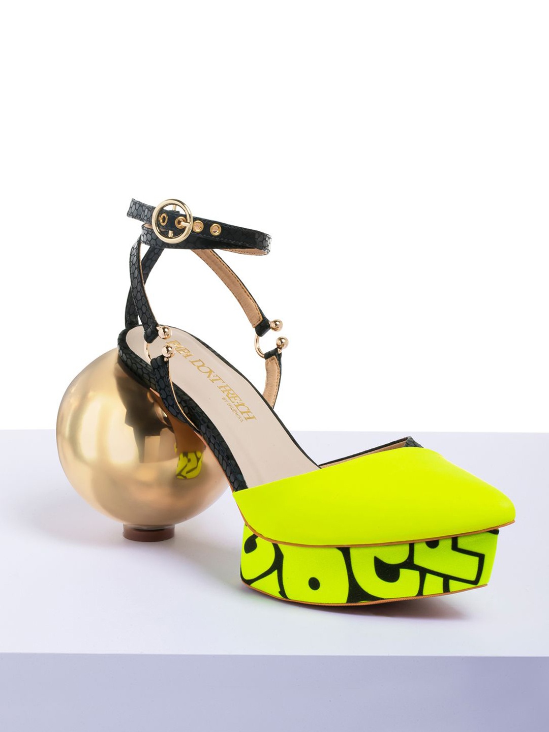 

Papa Don't Preach Embellished PU Wedge Pumps, Multi