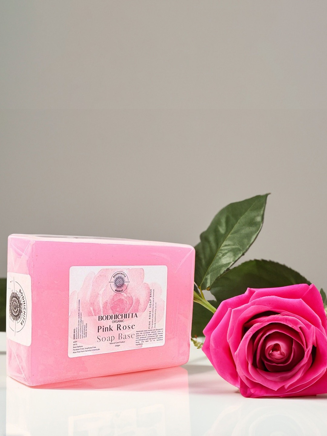 

Bodhichitta Organic Pink Rose Soap Base- 250gm