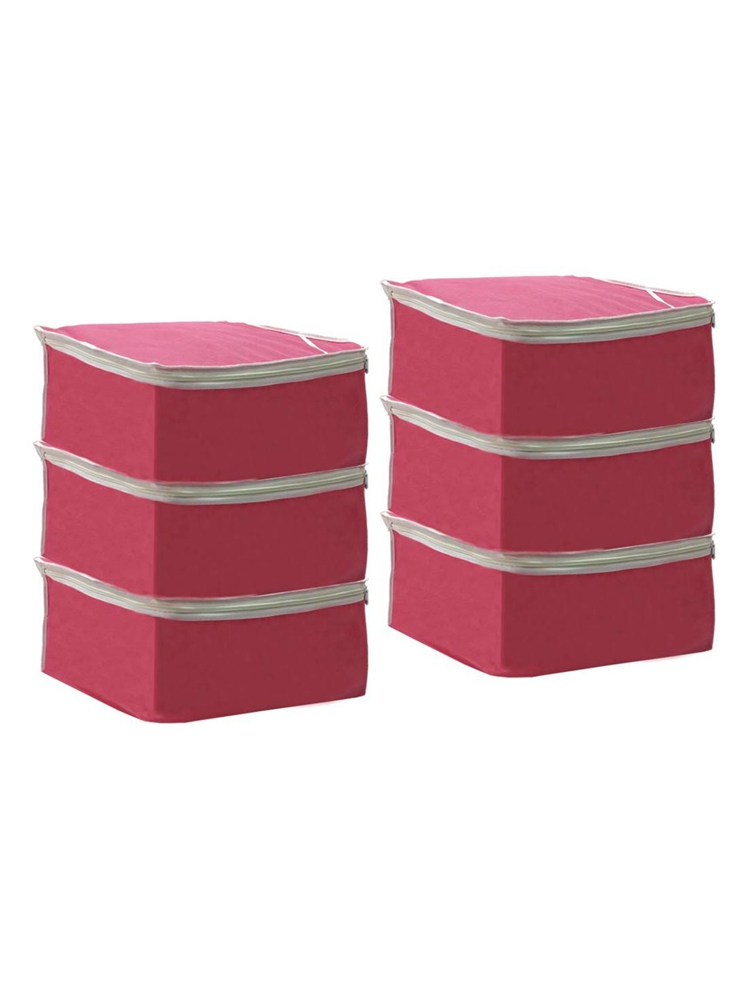 

prettykrafts Pink Set of 6 Regular Drawer Organiser Organisers