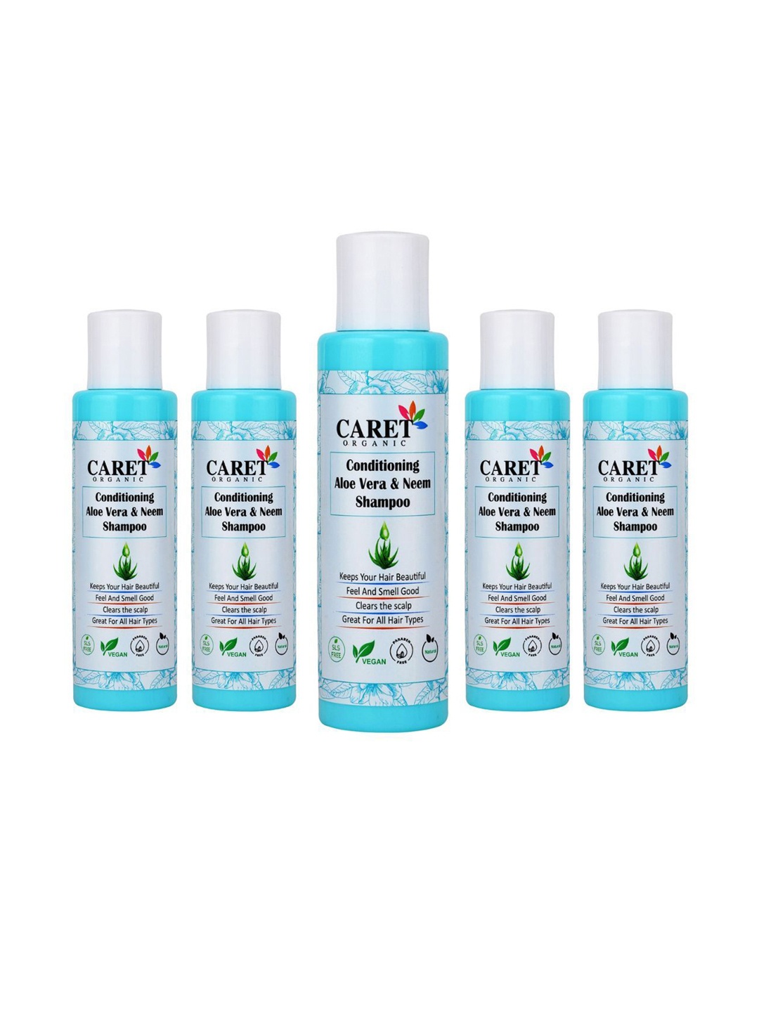 

CARET ORGANIC Set Of 5 Conditioning Dandruff Control Shampoo-100ml Each, White