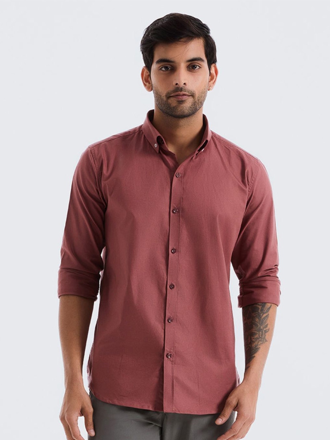 

Beyours Men Standard Opaque Casual Shirt, Mauve