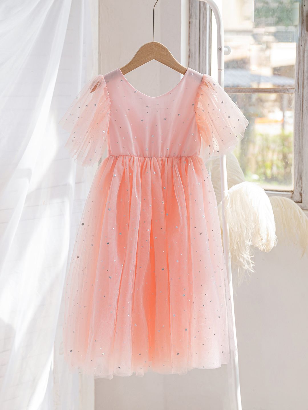 

JC SPARKLE Girls Embellished Fit & Flare Dress, Pink