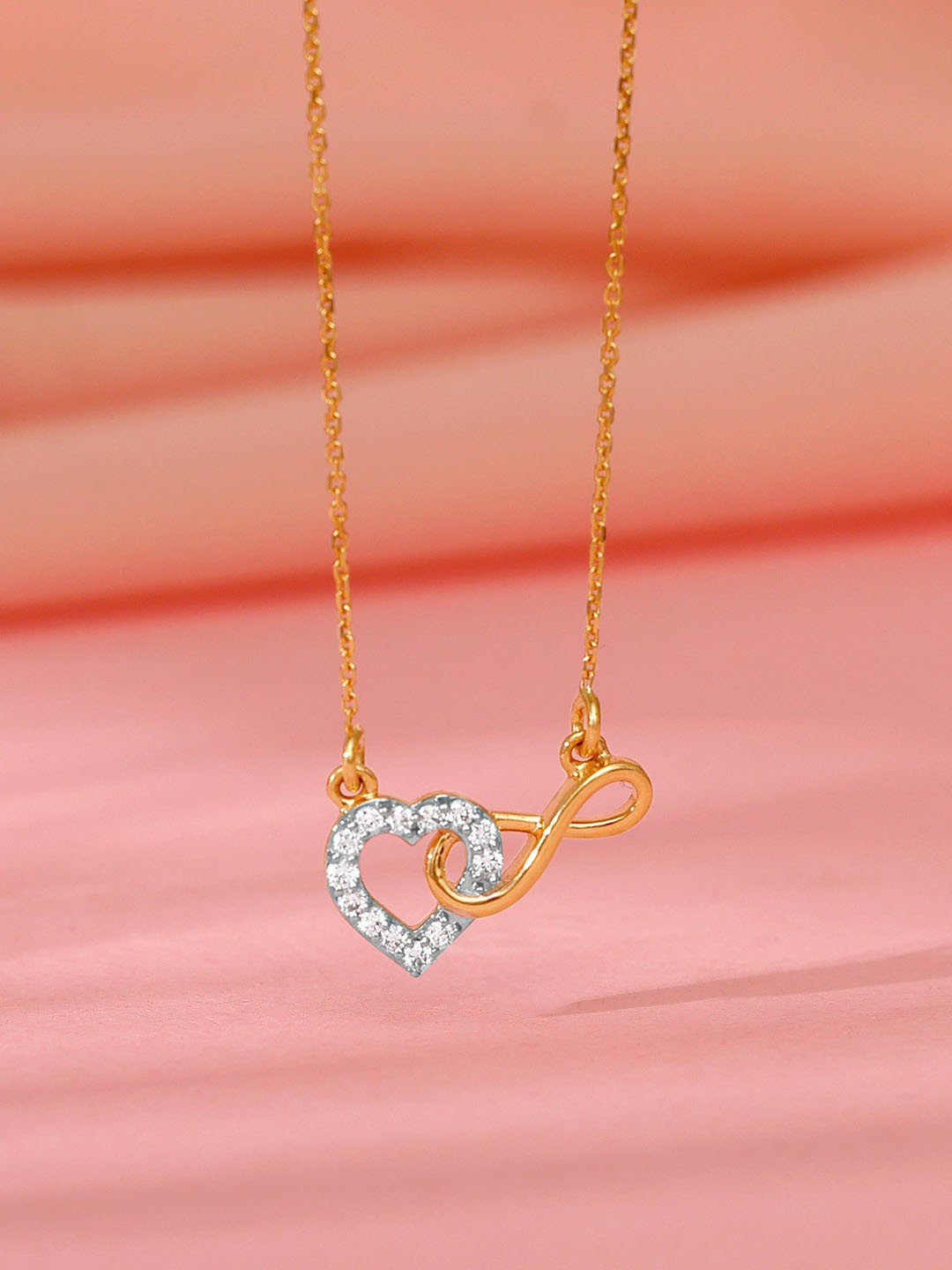 

GIVA 18K BSI Hallmark Yellow Gold & Diamond Necklace