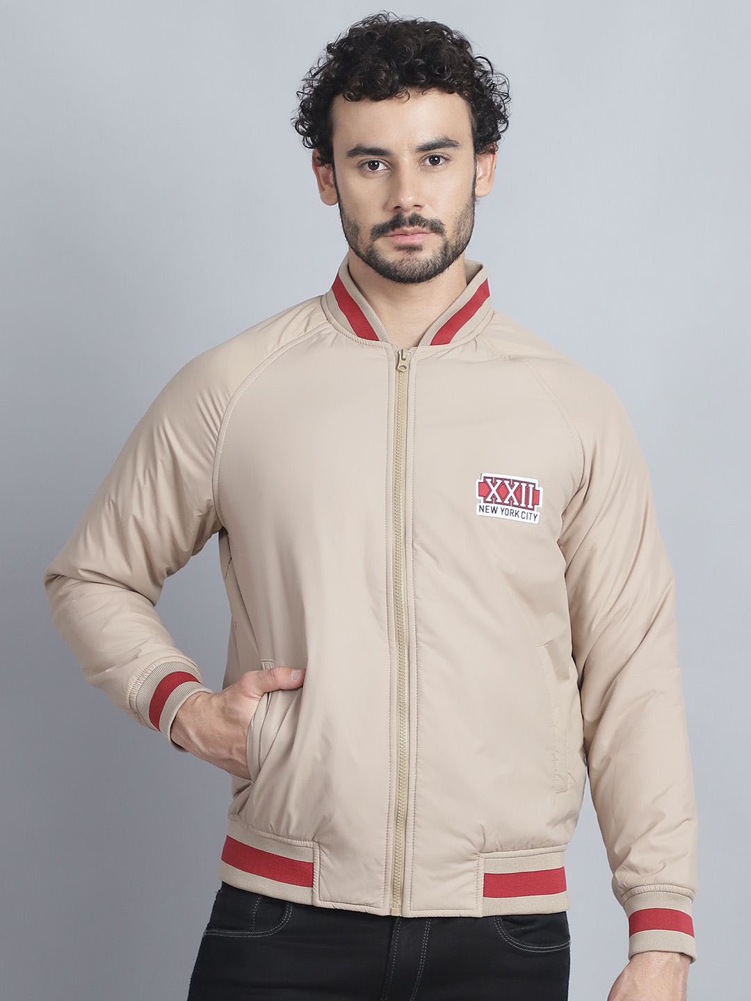 

HOUSE OF VEDAS Men Lightweight Puffer Jacket, Beige