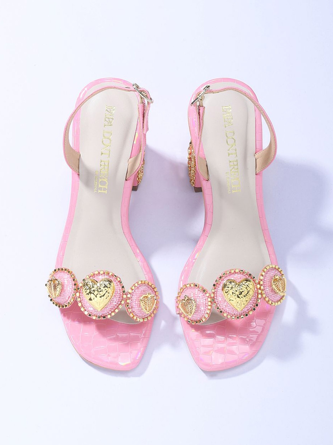 

Papa Don't Preach PU Block Mules, Pink