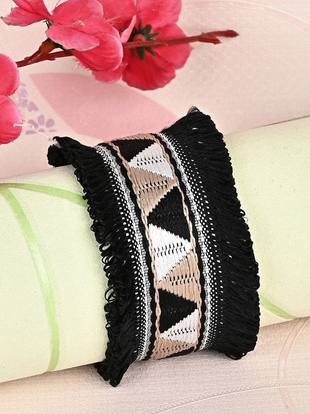 

CARDINAL Brass Leather Cuff Bracelet, Black