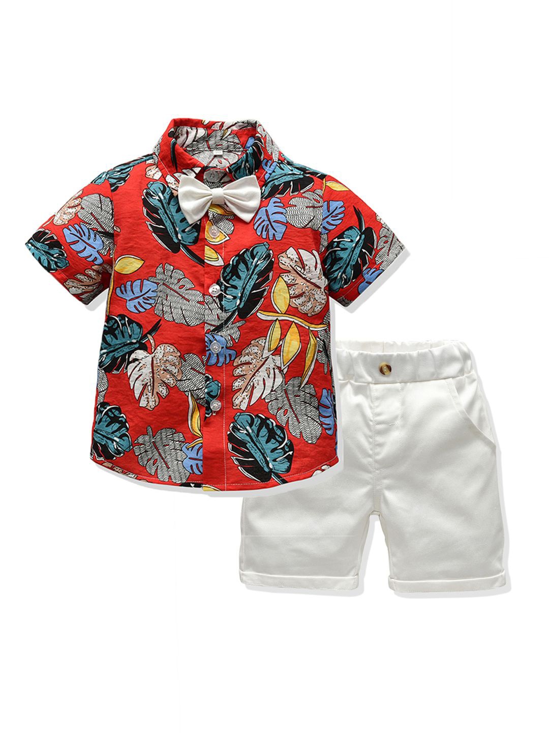 

JC SPARKLE Boys Printed Shirt with Shorts, Red