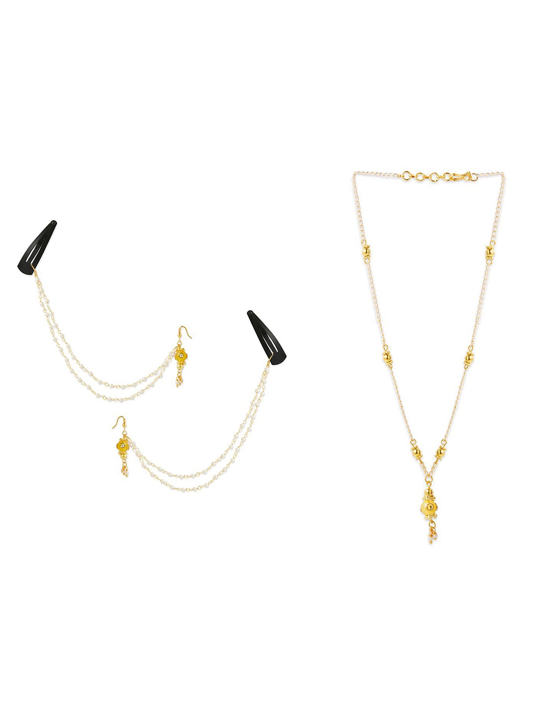 

RIBBON CANDY Beaded Jewellery Set, Gold
