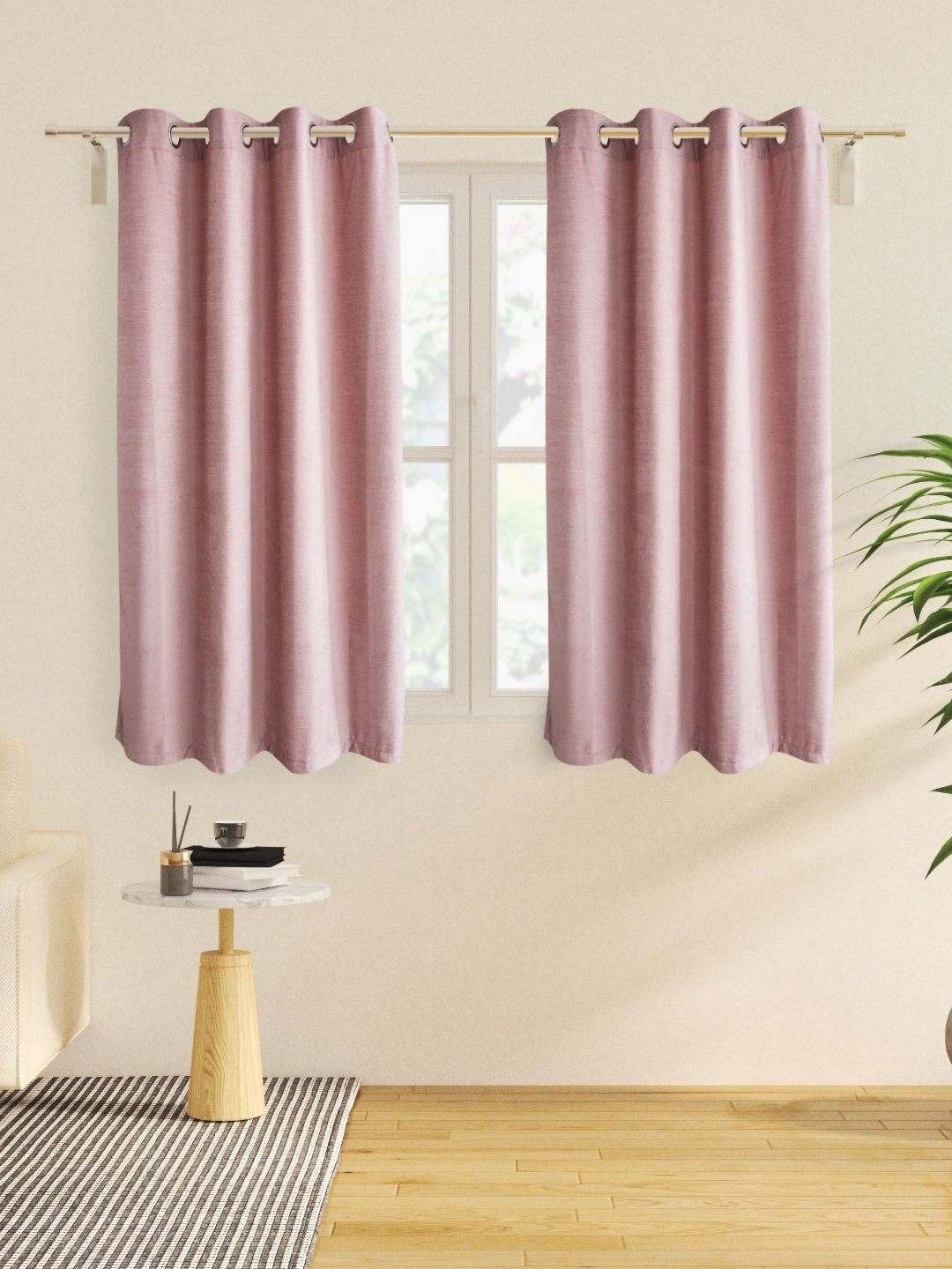 

Home Centre Moda Chenille Purple Room Darkening Window Curtain