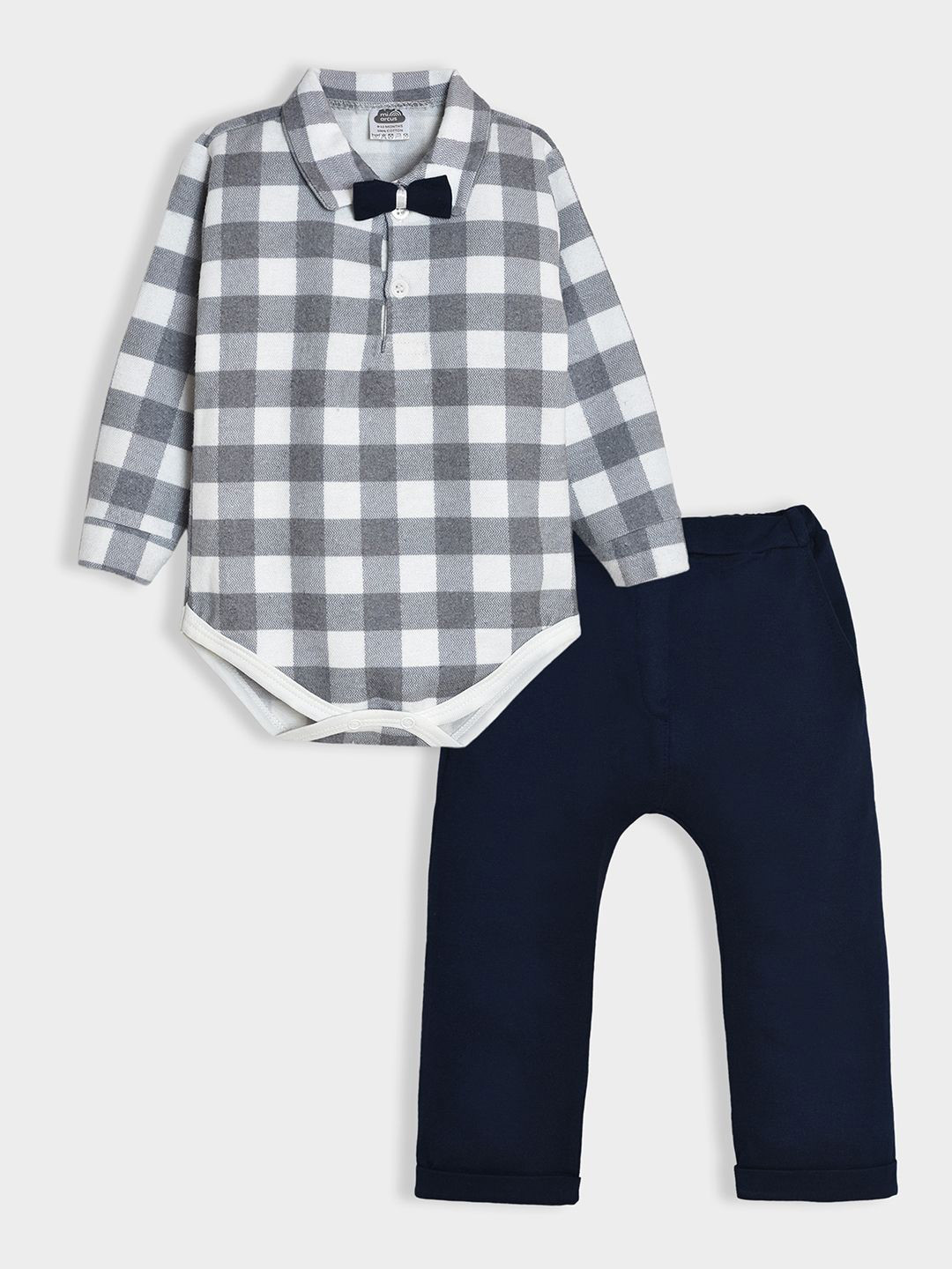 

MiArcus Boys Checked Shirt with Trousers, Blue