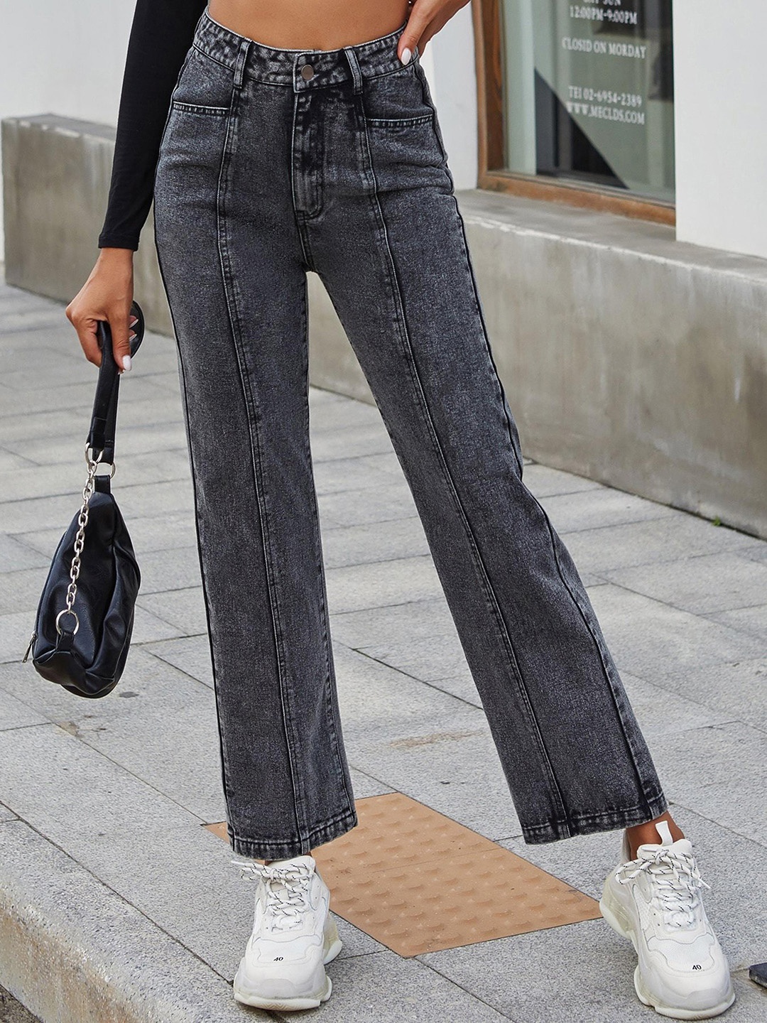 

Kotty Women High-Rise Stretchable Jeans, Black