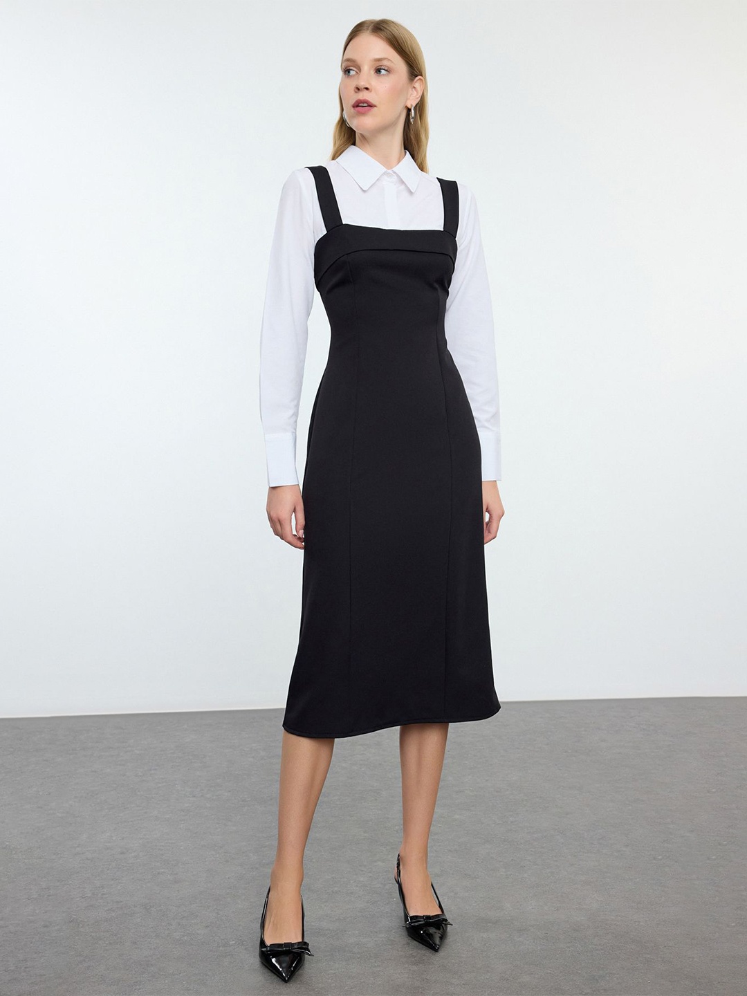 

Trendyol Sheath Midi Dress, Na