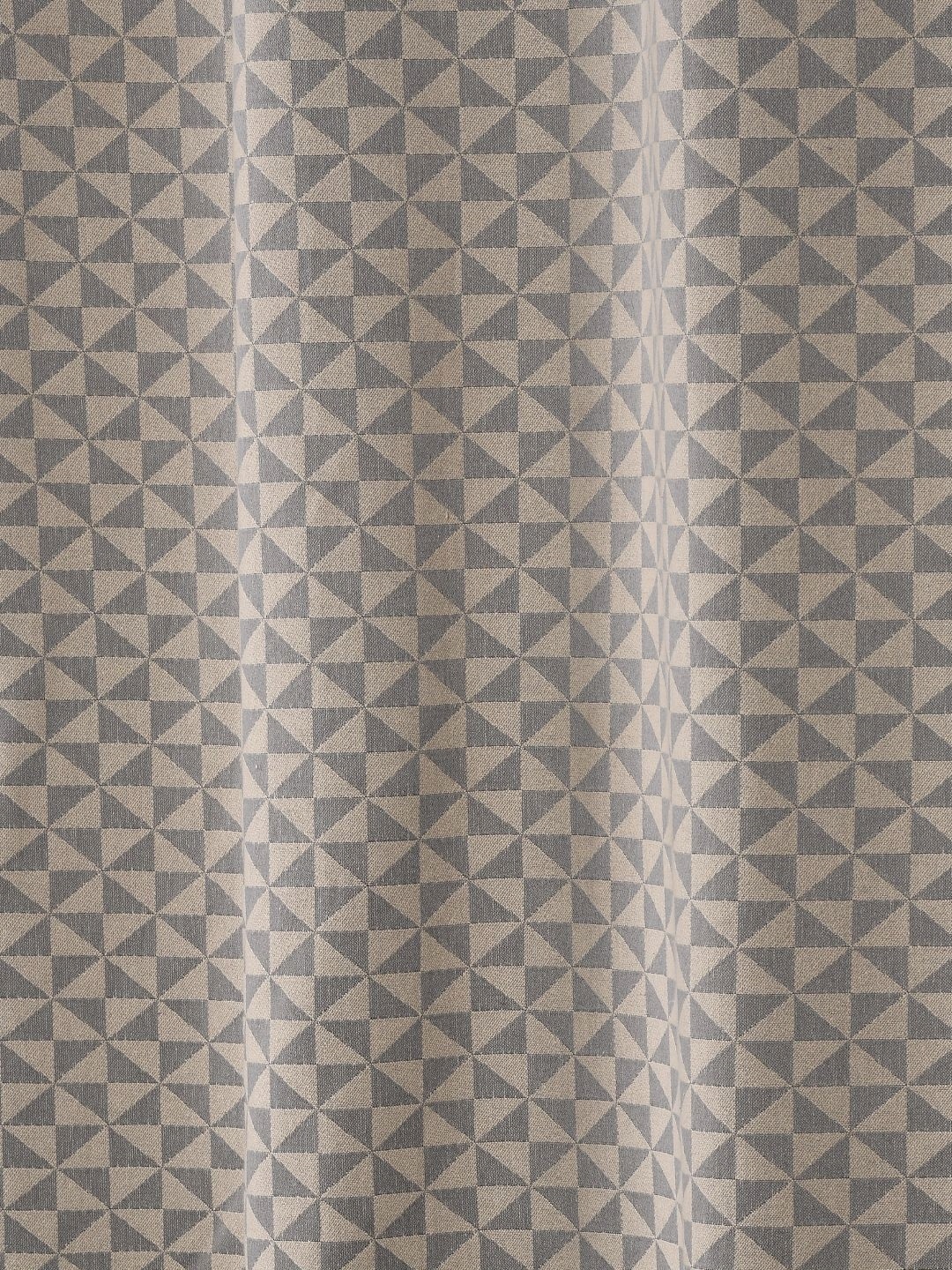 

Saral Home Grey & White 2 Pieces Geometric Room Darkening Window Curtain