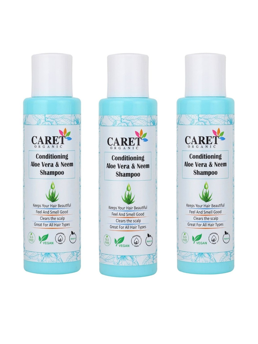 

CARET ORGANIC Set Of 3 Anti Conditioning Dandruff Shampoo-100ml Each, White