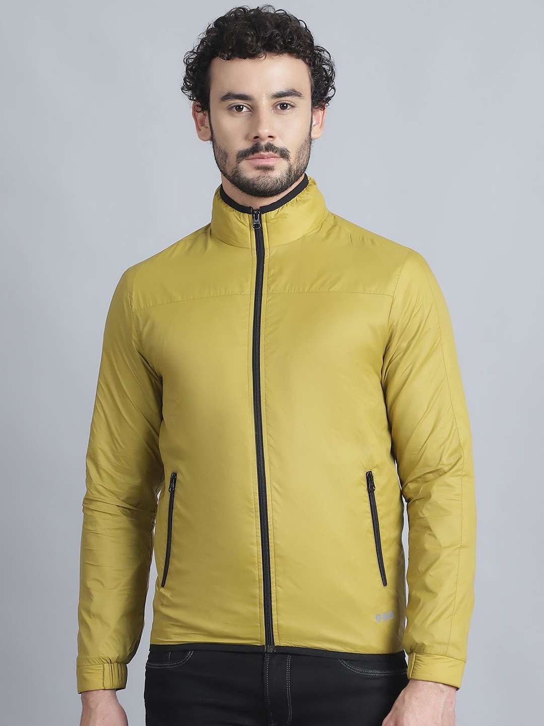 

HOUSE OF VEDAS Men Lightweight Training or Gym Sporty Jacket, Mustard